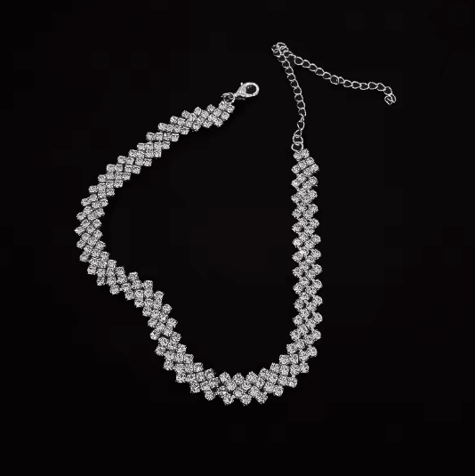 Luxury Crystal Shine Rhinestone Choker Necklace 5