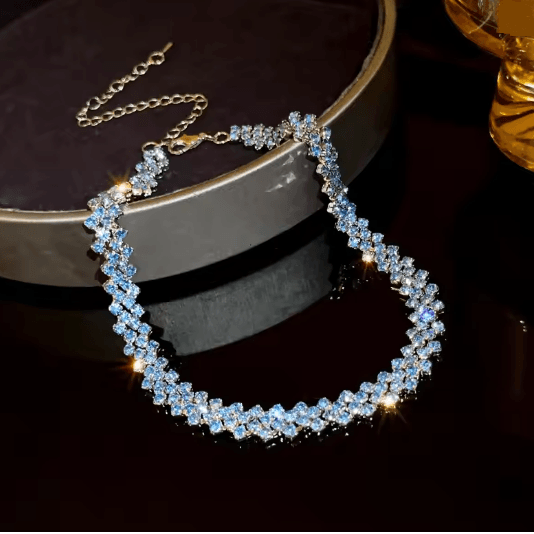 Luxury Crystal Shine Rhinestone Choker Necklace 9