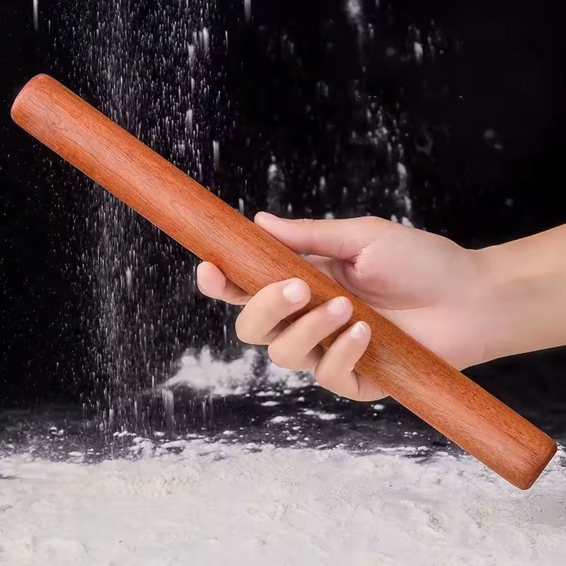 HeritageCraft Solid Wood Rolling Pin  Natural Lacquerless Dough Roller For Pastry Dumplings  Noodle 1