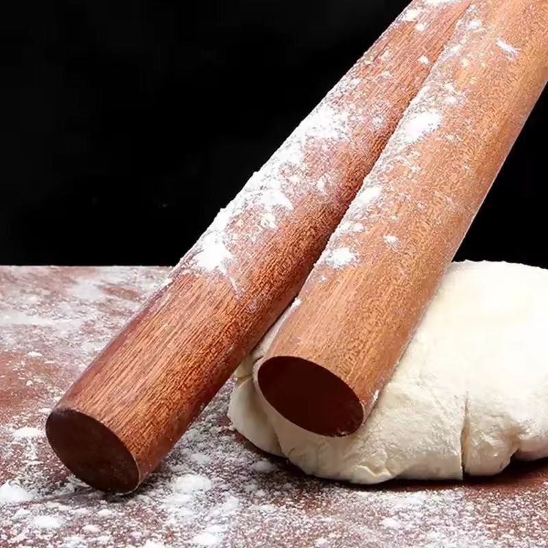 HeritageCraft Solid Wood Rolling Pin  Natural Lacquerless Dough Roller For Pastry Dumplings  Noodle 2