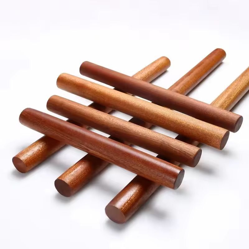 HeritageCraft Solid Wood Rolling Pin  Natural Lacquerless Dough Roller For Pastry Dumplings  Noodle 4