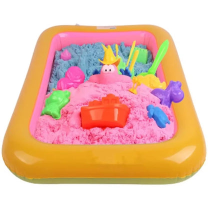 Indoor Inflatable Sand and Slime Play Tray for Kids