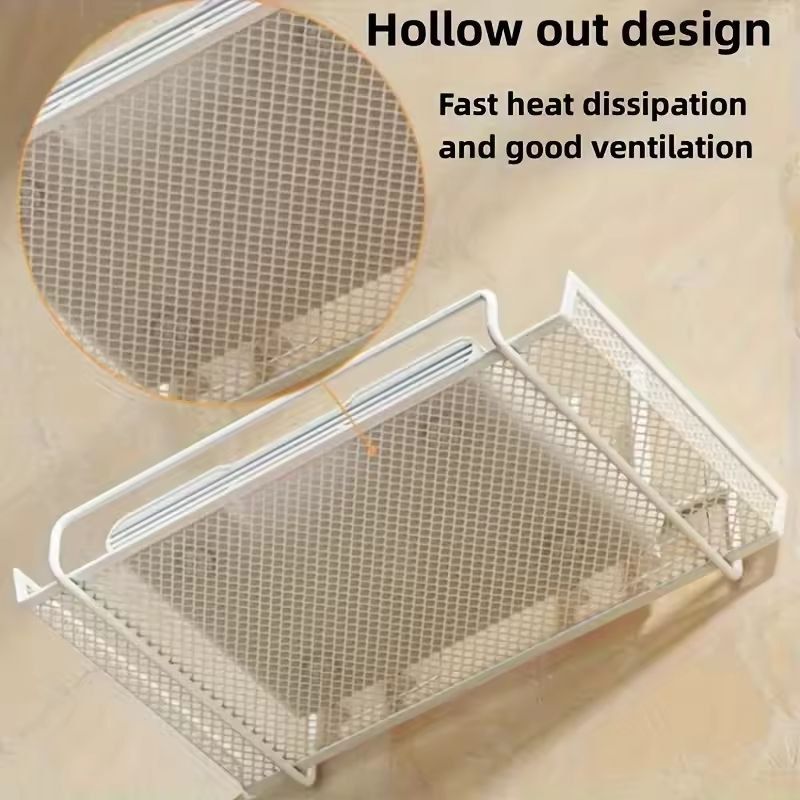Compact WallMounted Router Shelf  SpaceSaving NoDrill Organizer For Routers TV Boxes  Small Items 1