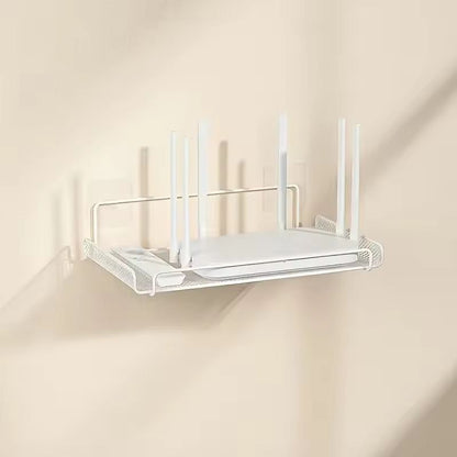Compact WallMounted Router Shelf  SpaceSaving NoDrill Organizer For Routers TV Boxes  Small Items 6
