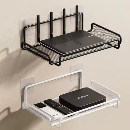 Compact WallMounted Router Shelf  SpaceSaving NoDrill Organizer For Routers TV Boxes  Small Items 8
