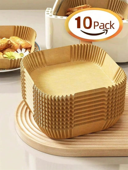Square Air Fryer Disposable Paper Liners 12