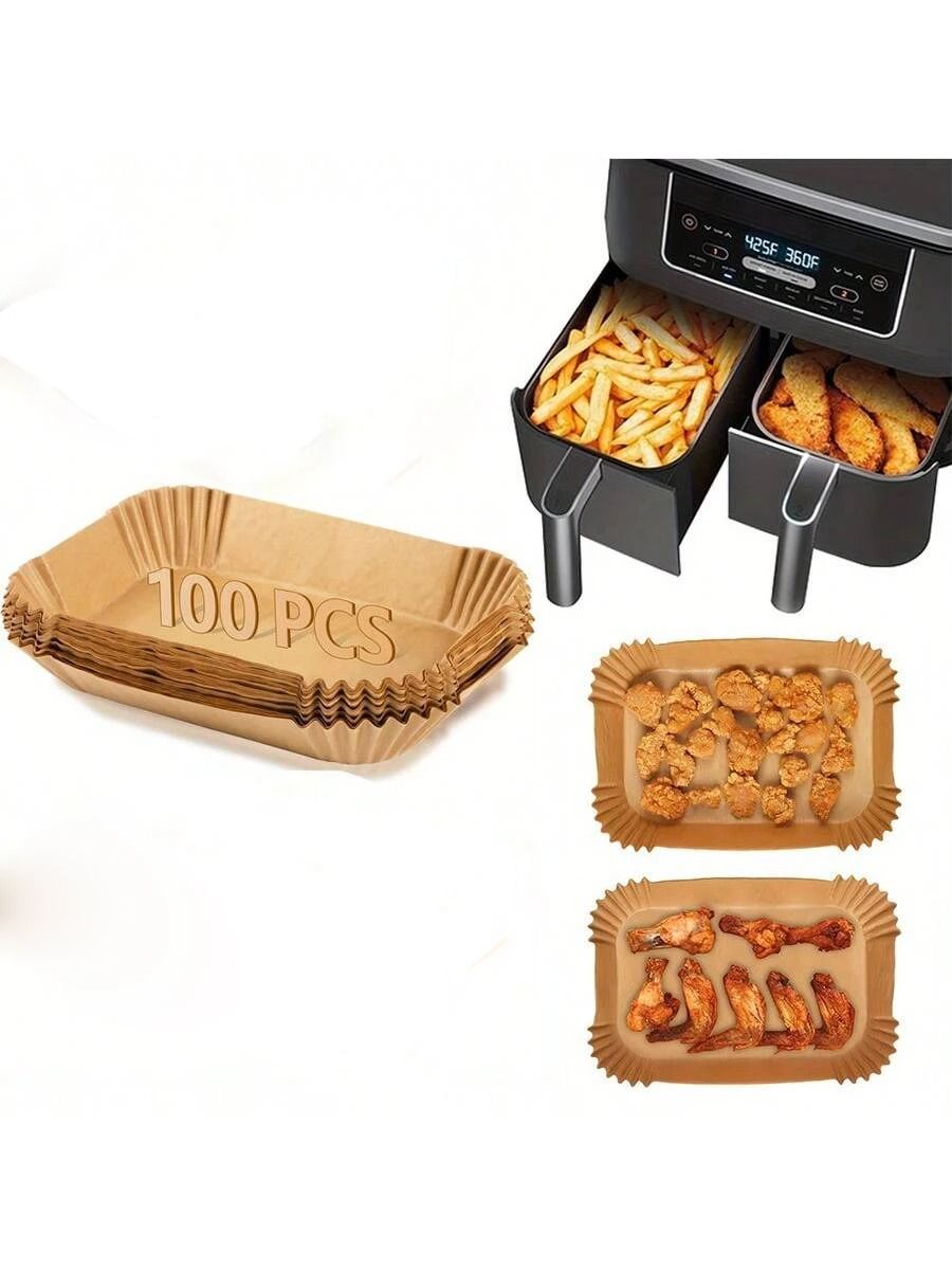 Square Air Fryer Disposable Paper Liners 18