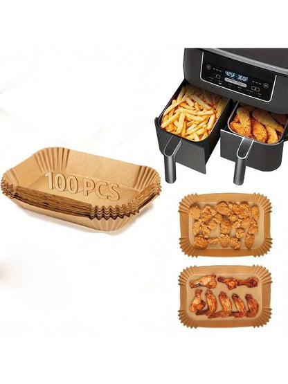 Square Air Fryer Disposable Paper Liners 18