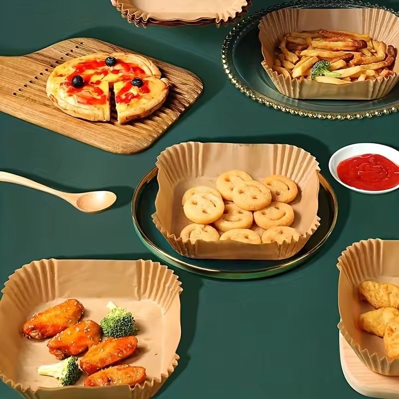 Square Air Fryer Disposable Paper Liners 4