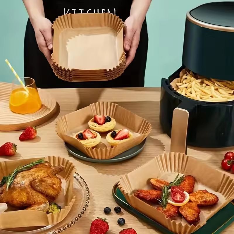 Square Air Fryer Disposable Paper Liners 1