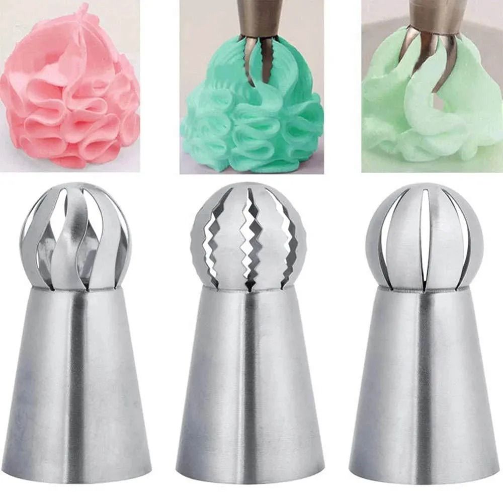 3 Piece Stainless Steel Pastry Icing Nozzles Set