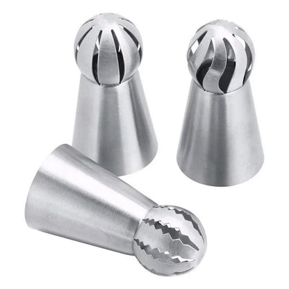 3 Piece Stainless Steel Pastry Icing Nozzles Set 6