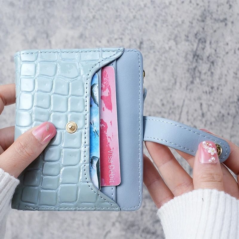 Mini Crocodile Print Clutch Wallet 5