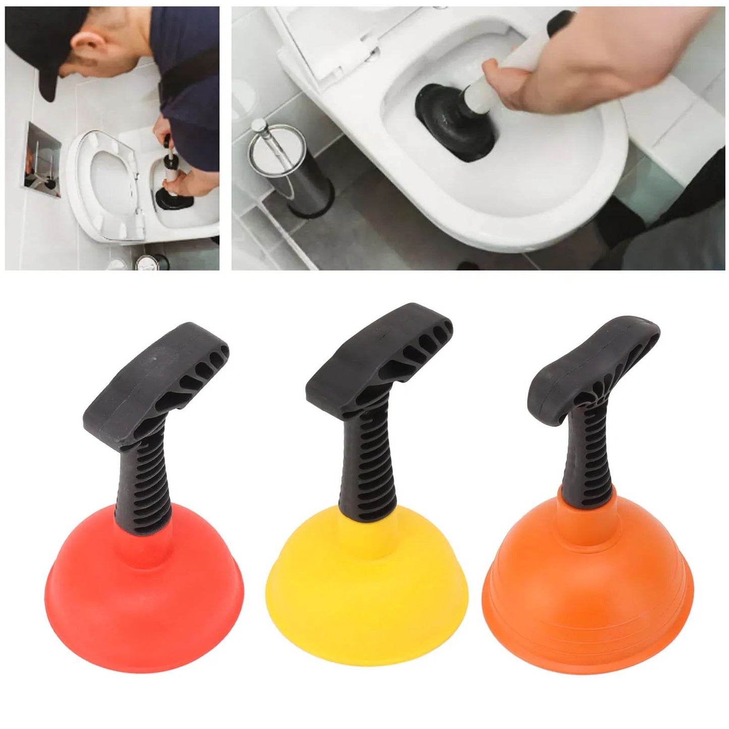 Bathroom Cup Plunger Powerful Slip Proof Handle Small Drain Plunger For Toilet And Sink 1