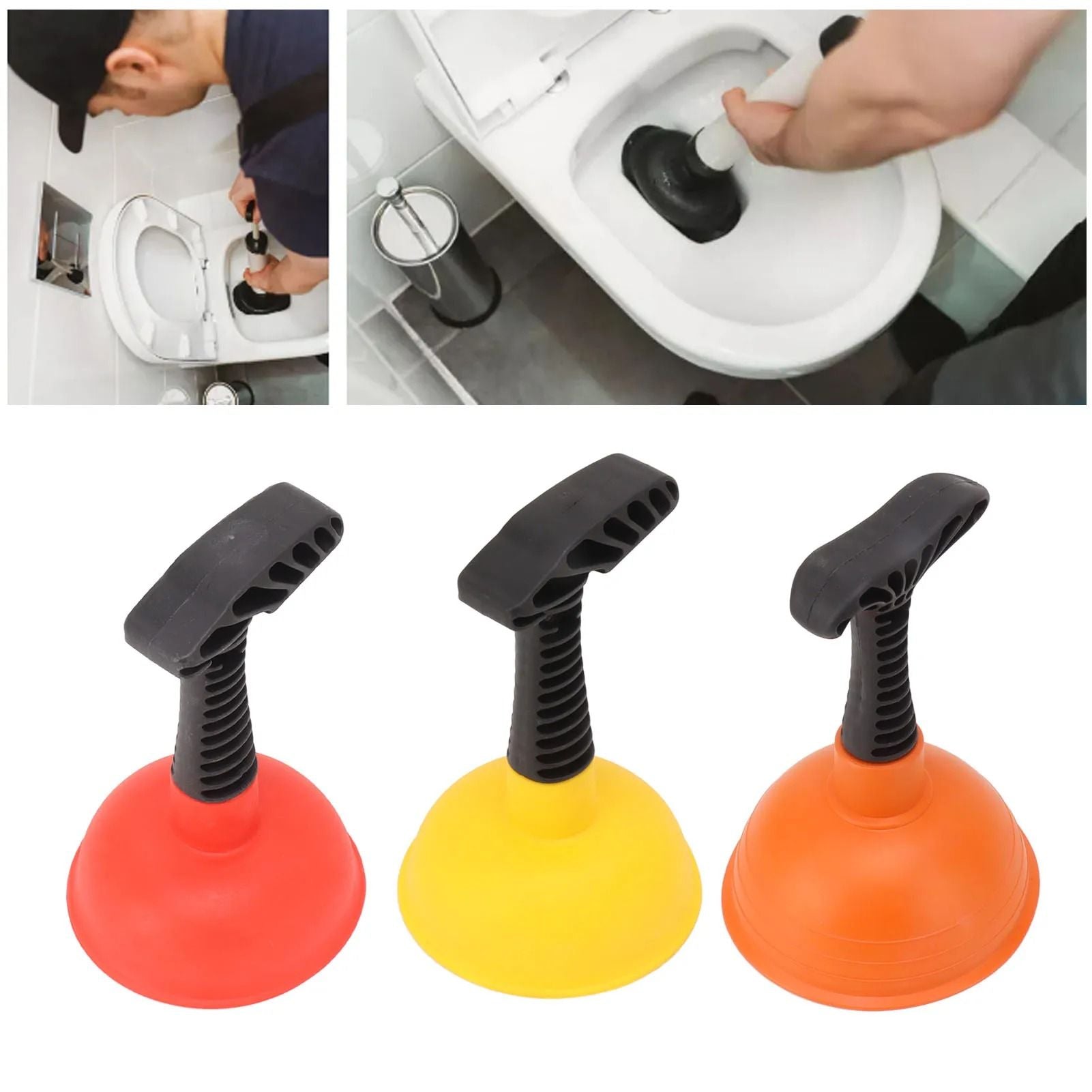 Bathroom Cup Plunger Powerful Slip Proof Handle Small Drain Plunger For Toilet And Sink 1
