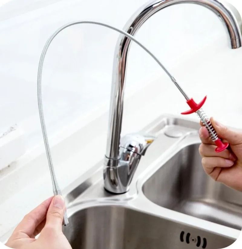 Hand Pinch Cleaning Sewer Pipe Plunger Four Claw Telescopic Drain Opener 5
