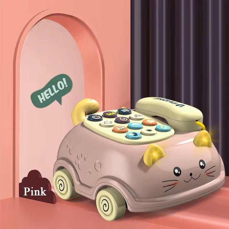 3in1 Baby Musical Phone Toy Interactive Learning Cat Phone With Lights  Stories 3