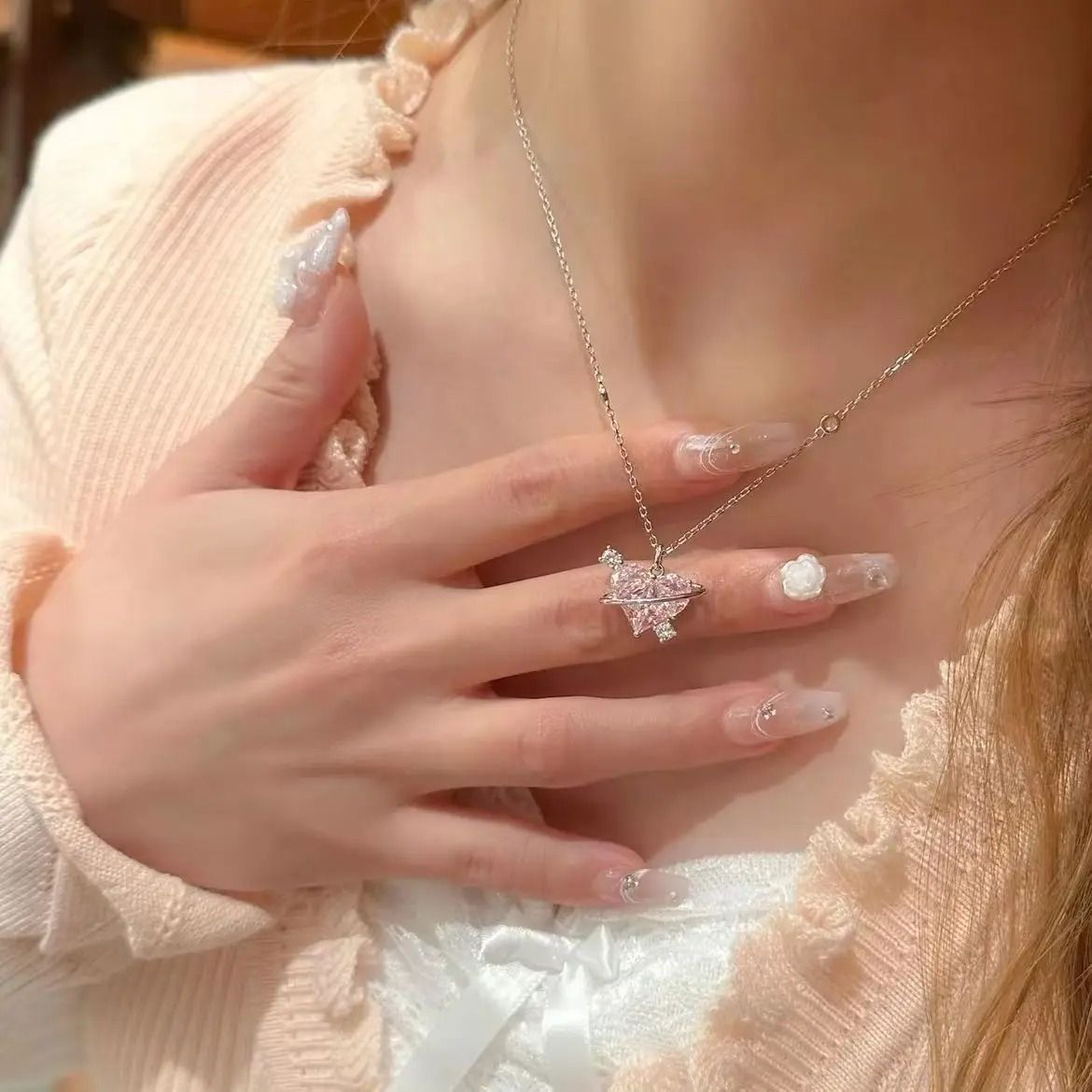 Heart Frequency Clavicle Necklace 1