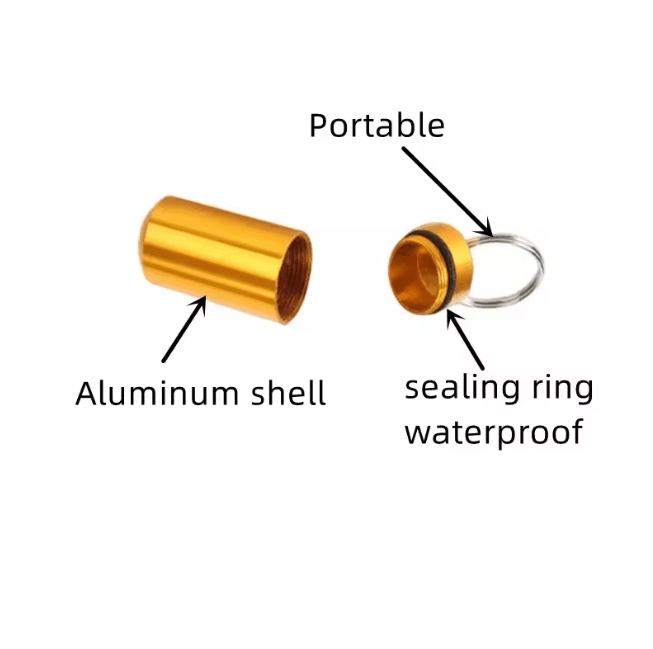 Mini Waterproof Aluminum Pill Box 2