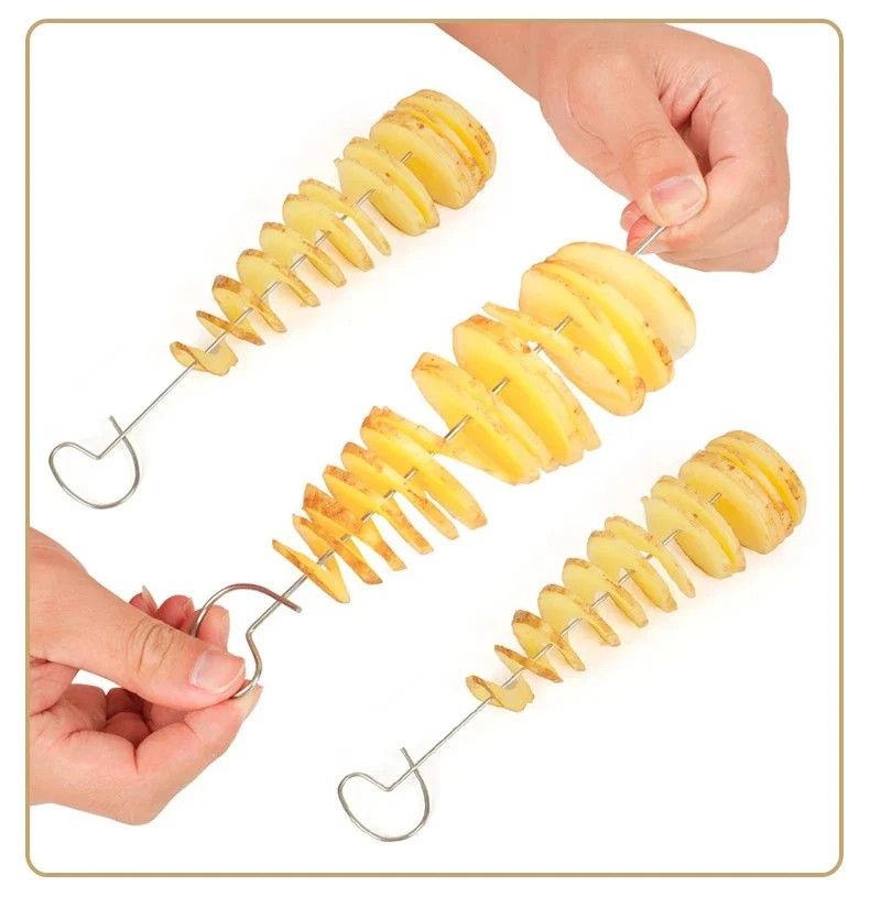Whirlwind Potato Spiral Cutter  Potato Tower Maker  Vegetable Spiral Slicer  Creative Kitchen Gadge 7