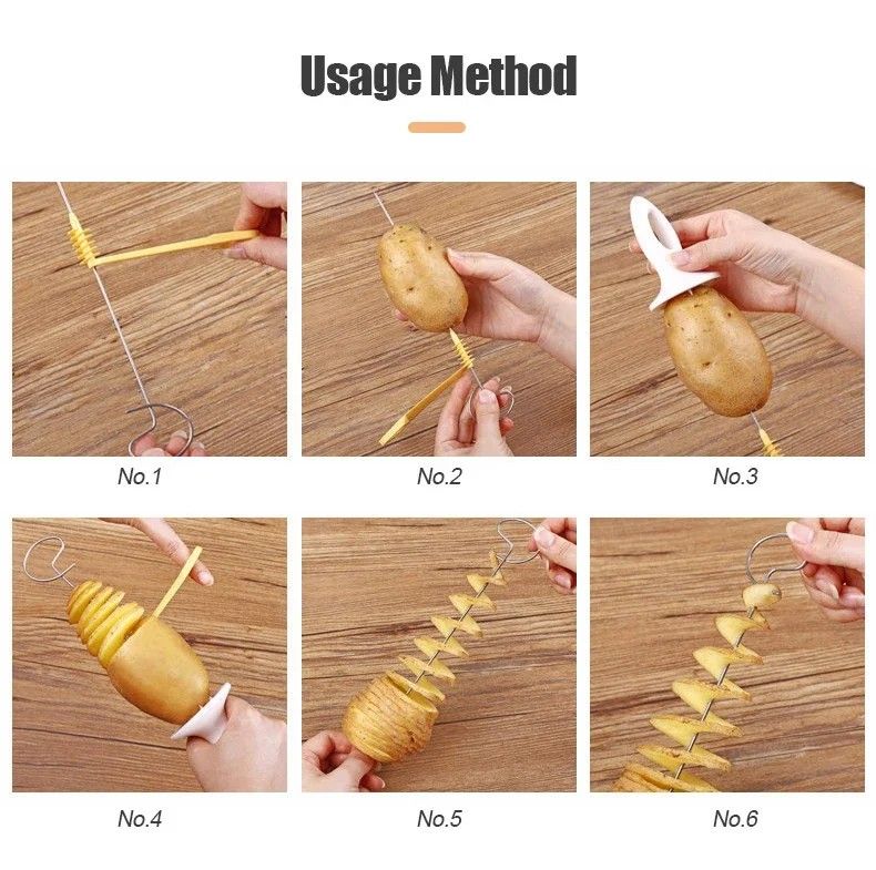Whirlwind Potato Spiral Cutter  Potato Tower Maker  Vegetable Spiral Slicer  Creative Kitchen Gadge 1