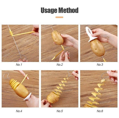 Whirlwind Potato Spiral Cutter  Potato Tower Maker  Vegetable Spiral Slicer  Creative Kitchen Gadge 1