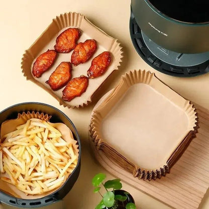 50 Piece Round Air Fryer Disposable Paper Liners 2