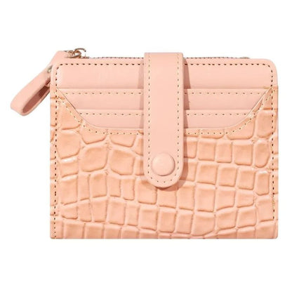 Crocodile Texture Short Wallet For Women 10