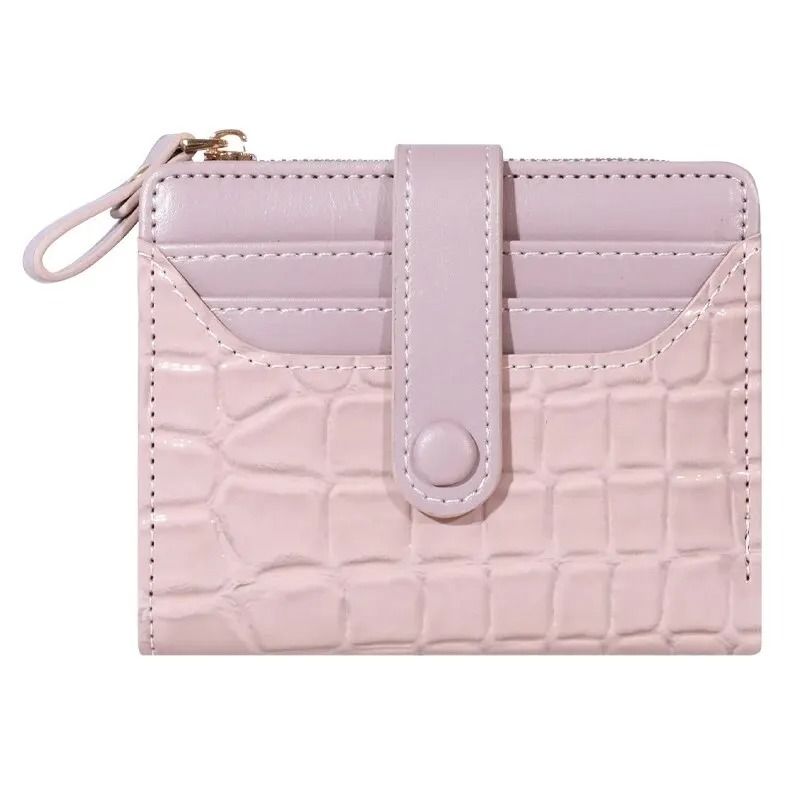 Crocodile Texture Short Wallet For Women 11