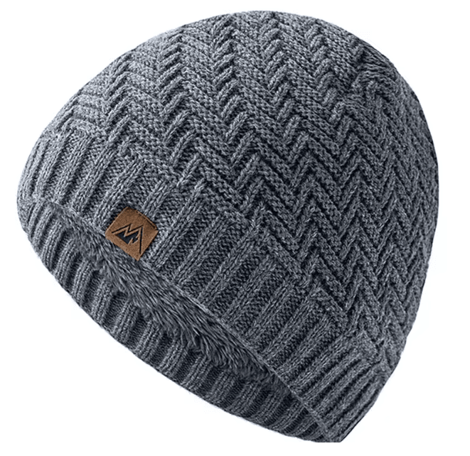 Winter Knit Plush Lined Beanie Hat 7