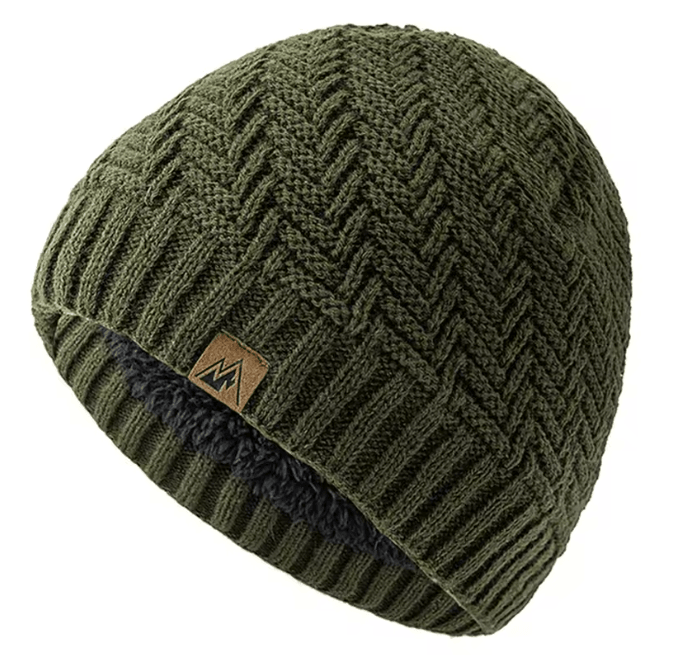 Winter Knit Plush Lined Beanie Hat 8