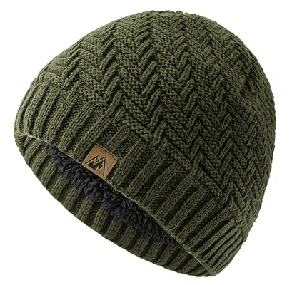 Winter Knit Plush Lined Beanie Hat 8