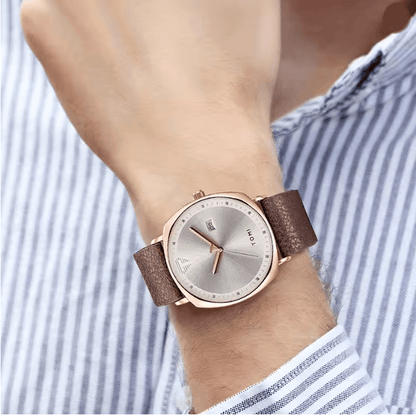 Tomi Mens Minimalist Leather Watch 3