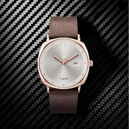 Tomi Mens Minimalist Leather Watch 5