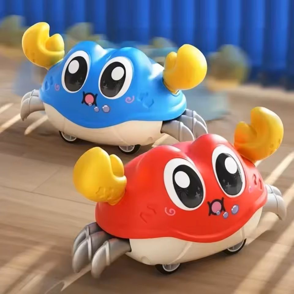Double-Loop Running Crab & Octopus Toy Inertia Pull-Along Kids Push-And-Go Walker for Toddlers