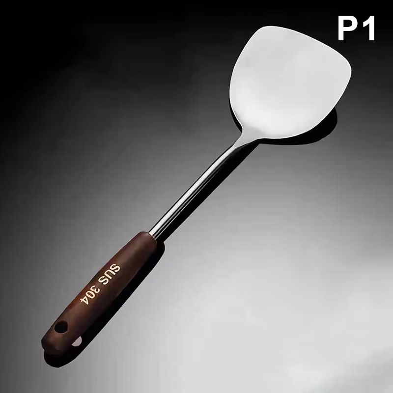 Stainless Steel Wok Spatula And Ladle Kitchen Utensil Set 7