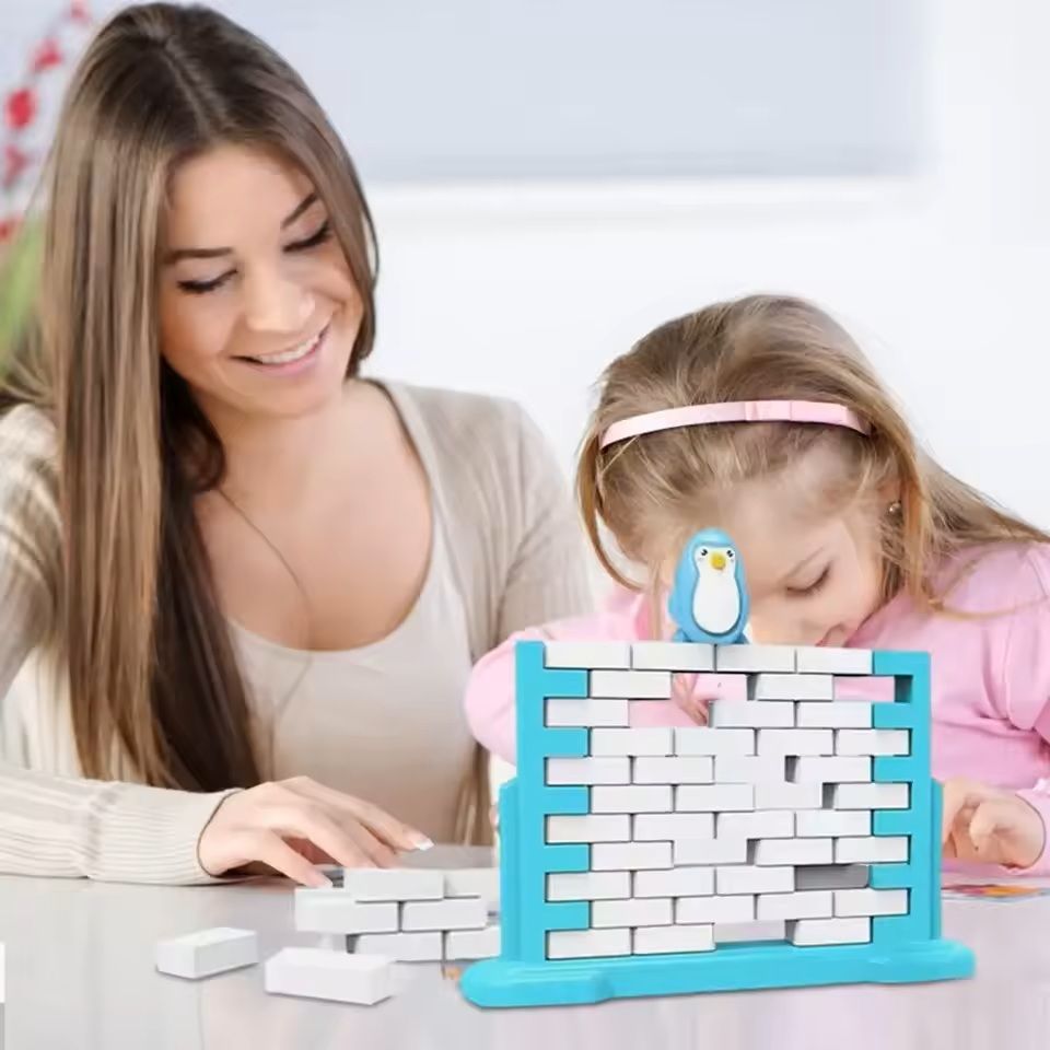 Penguin WallBuilding Board Game TwoPlayer Interactive Wall Toy For Kids 1