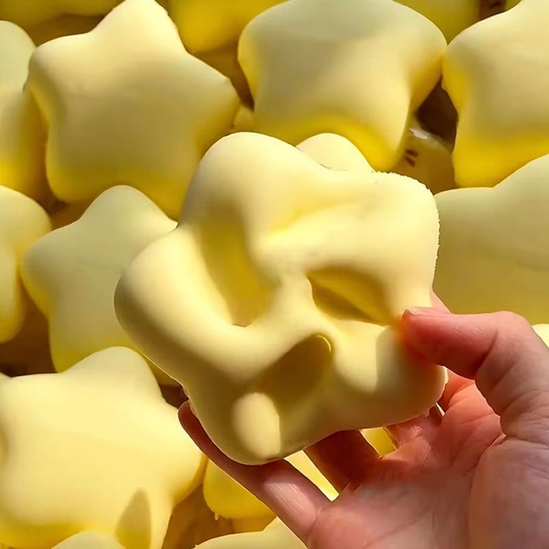 Kawaii Yellow Star Milk Squishy Stress Relief Toy 1