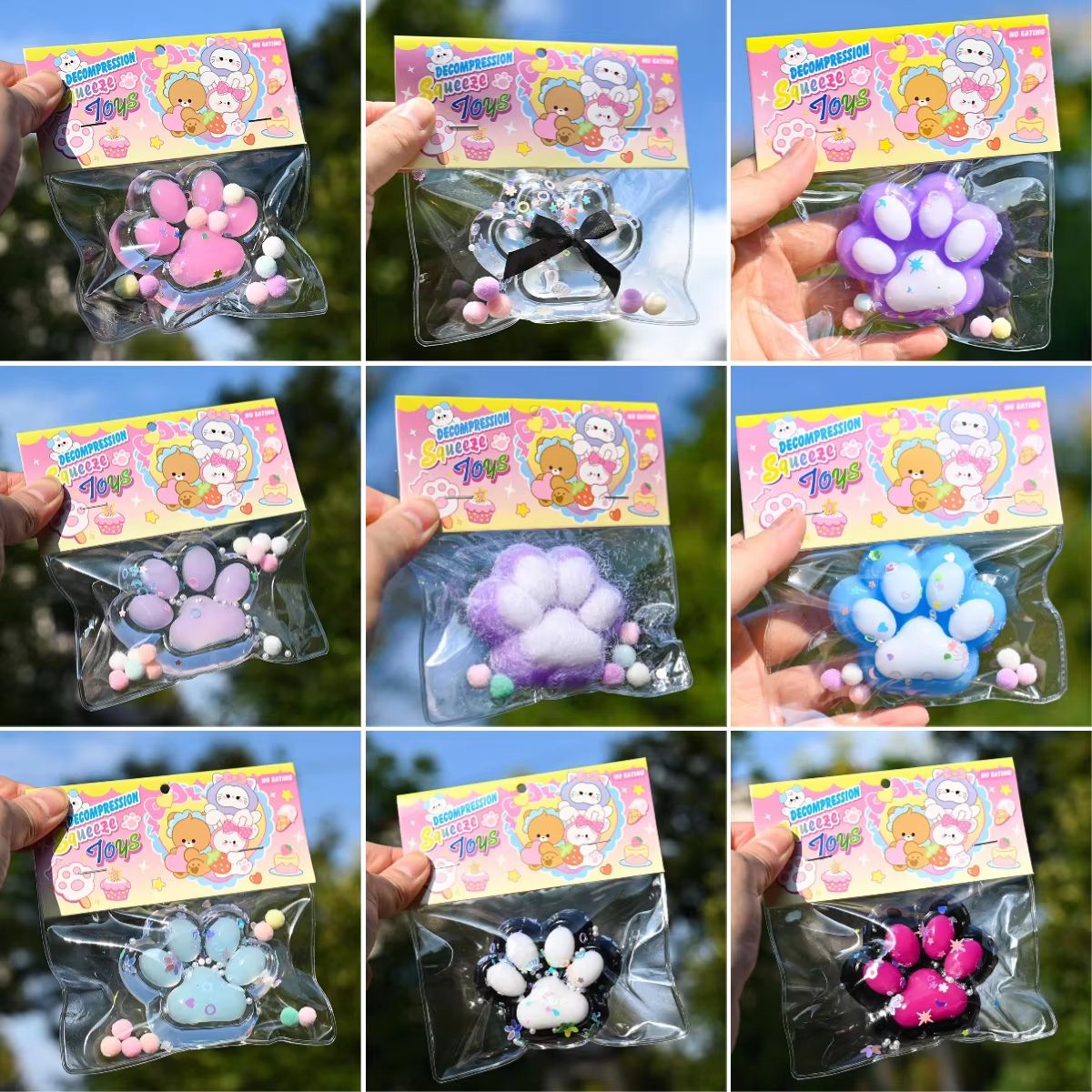 Kawaii Taba Cat Paw Plush Fidget Squeeze Toy 2