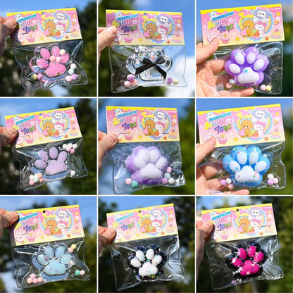 Kawaii Taba Cat Paw Plush Fidget Squeeze Toy 2