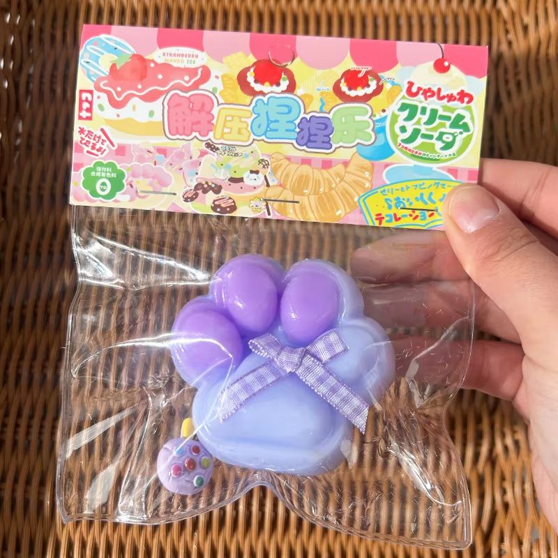 Kawaii Taba Cat Paw Plush Fidget Squeeze Toy 16