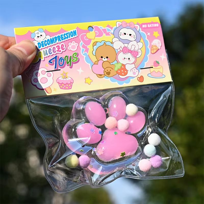 Kawaii Taba Cat Paw Plush Fidget Squeeze Toy 3