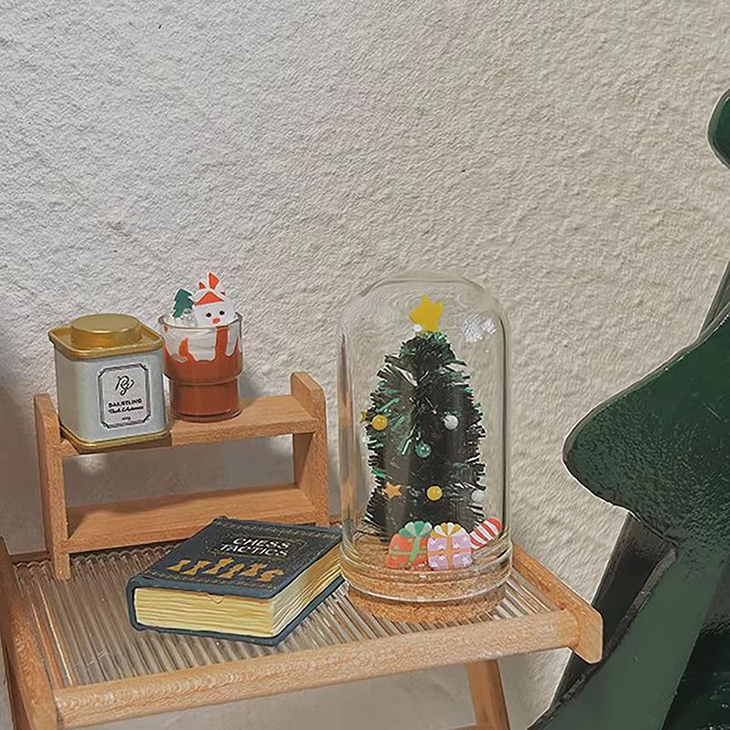 Miniature Glass Christmas Tree Dollhouse Decor Bottle Model 4