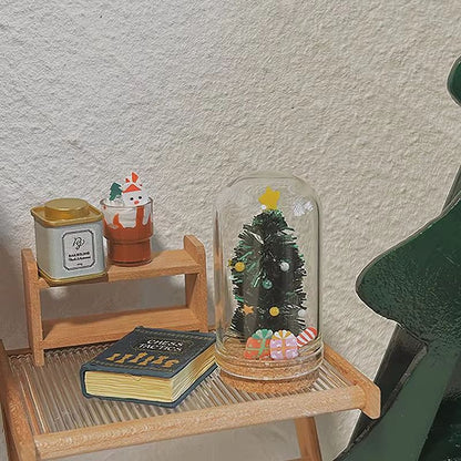Miniature Glass Christmas Tree Dollhouse Decor Bottle Model 4