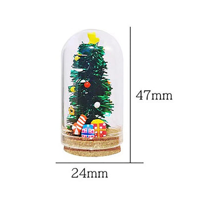 Miniature Glass Christmas Tree Dollhouse Decor Bottle Model 7