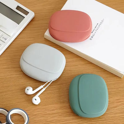 Compact Silicone Travel Cable  Earphone Organizer Case 2