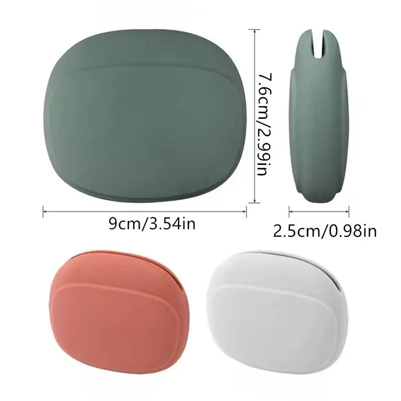 Compact Silicone Travel Cable  Earphone Organizer Case 5