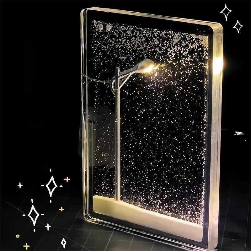 DIY Snow Scene Street Lamp Flowing Night Light Kit 2
