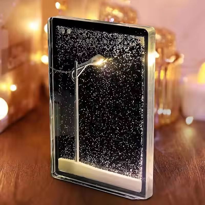 DIY Snow Scene Street Lamp Flowing Night Light Kit 6
