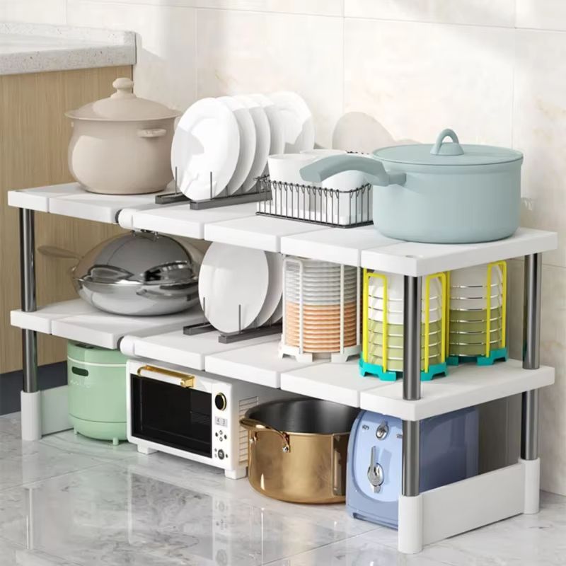 Space Efficient Retractable Under Sink Storage Organizer